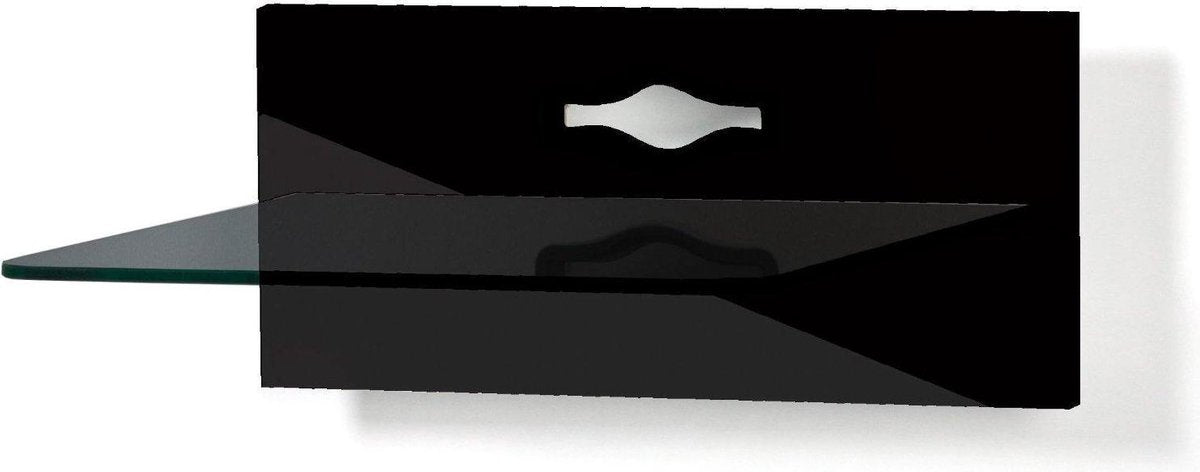 Audio HIFI wandmeubel Xeno 1 (zwart/zwartglas)