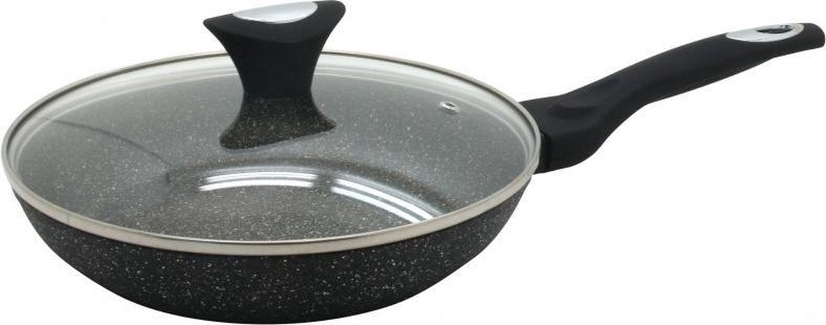 Klausberg 7041 -  koekenpan met deksel - Ø28 cm - Marmer coating - Alle warmtebronnen