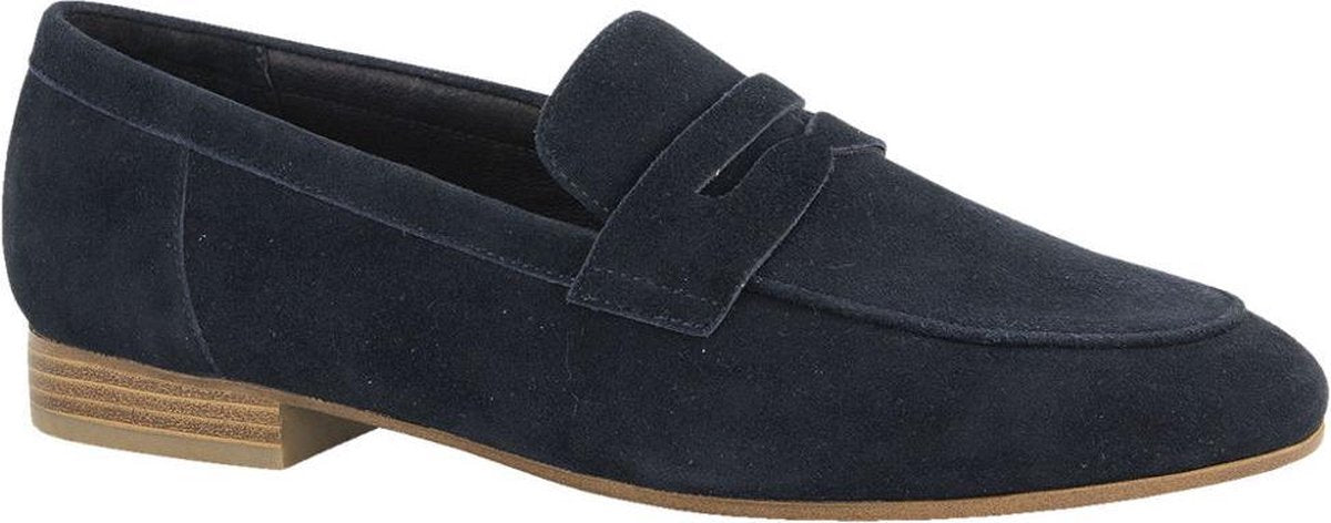 5th Avenue Dames Donkerblauwe suède loafer - Maat 37