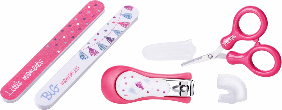 Nûby - Evolutieve nagelverzorgingsset - Roze - Little Moments - 0m+