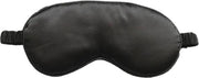 Zijden Slaapmasker Super Soft – Reismasker – Vliegtuig Masker inc Draagtasje– Zwart