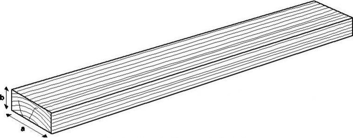 ARC Marine teakhouten Plank 45 x 10 mm - 2 meter