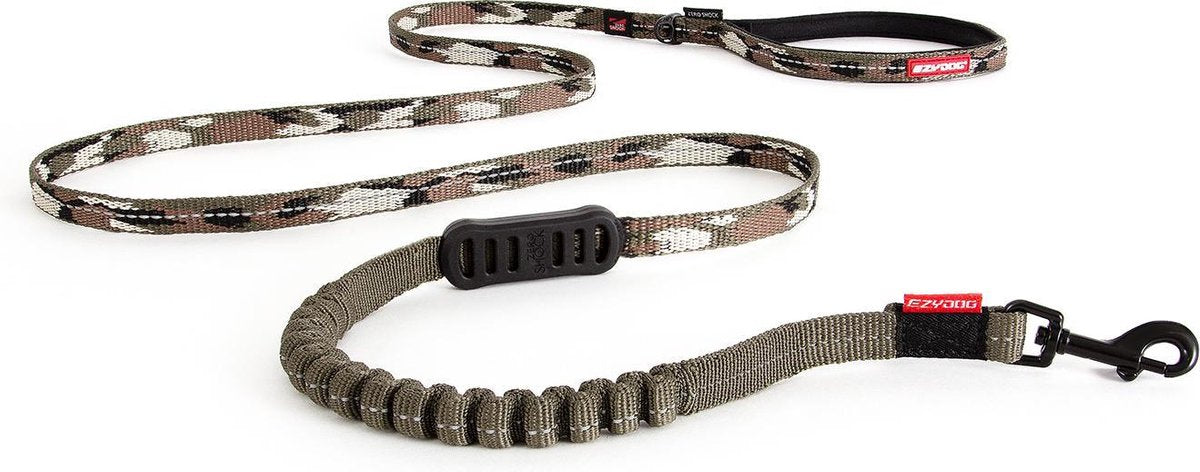 EzyDog Zero Shock LITE - Hondenlijn - 180cm - Camouflage