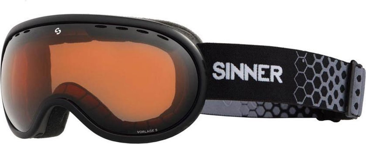 Sinner Batawa OTG Skibril - Mt black-dbl orange sintec - Wintersport - Wintersport accessoires - Skibrillen