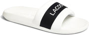 Lacoste Croco Slide Heren Slippers - Wit/Zwart - Maat 40.5