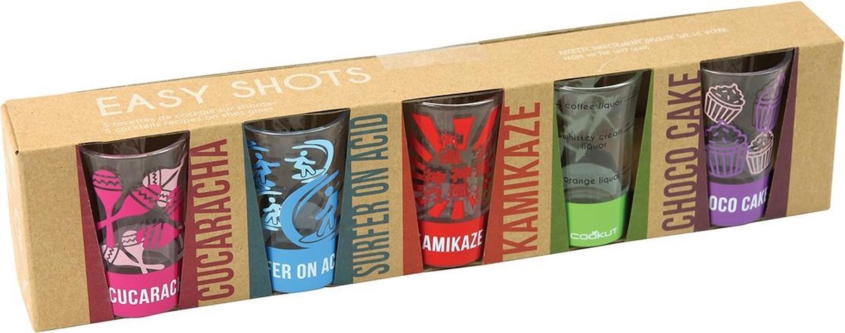 Cookut Cocktail Easy Shotsglazen - Incl Recepten - Assorti