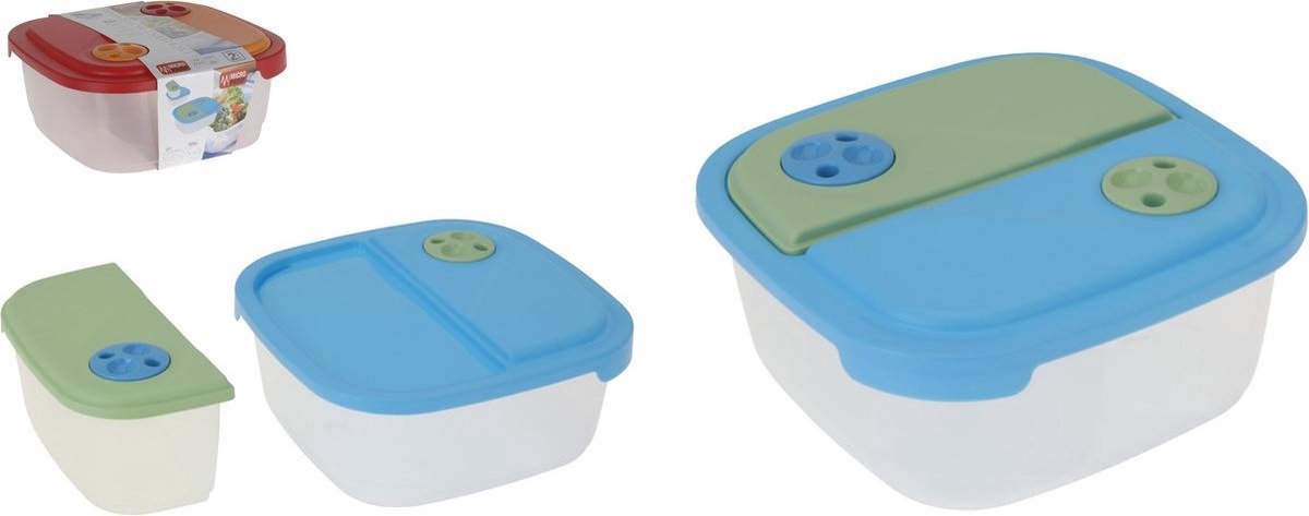 Magnetronschaal set van 2 | 4 kantig