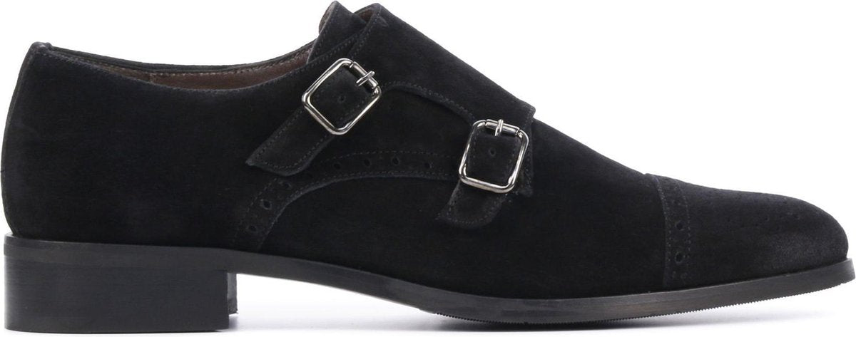 Pertini Vrouwen Suède Instapschoenen / Damesschoenen / Instapper 15216 - Zwart - Maat  38