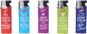 Slidecap aanstekers - Lighters - Prof - 50 stuks - Keep Calm design