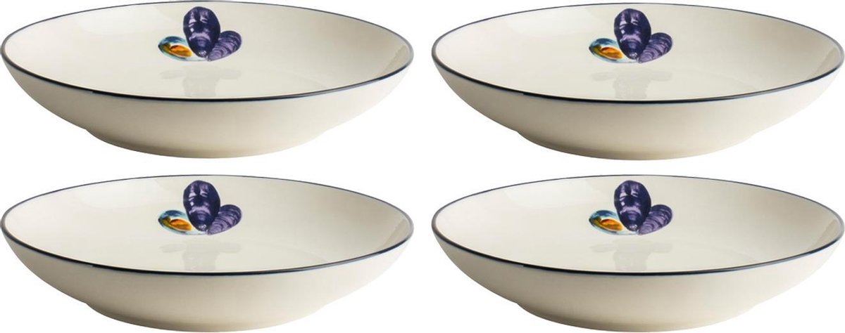 Bord Ø 20cm Mossel - set 4 stuks