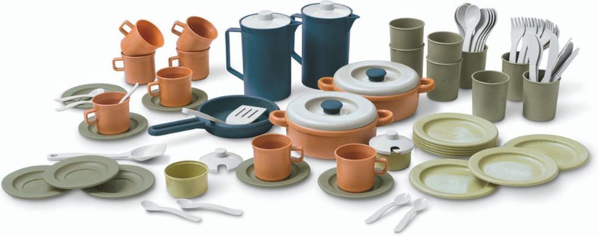 Dantoy Koffie- en eetservies in bioplastic (79st)