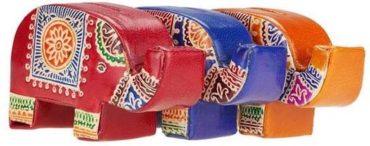 Coinbox Leather Elephant