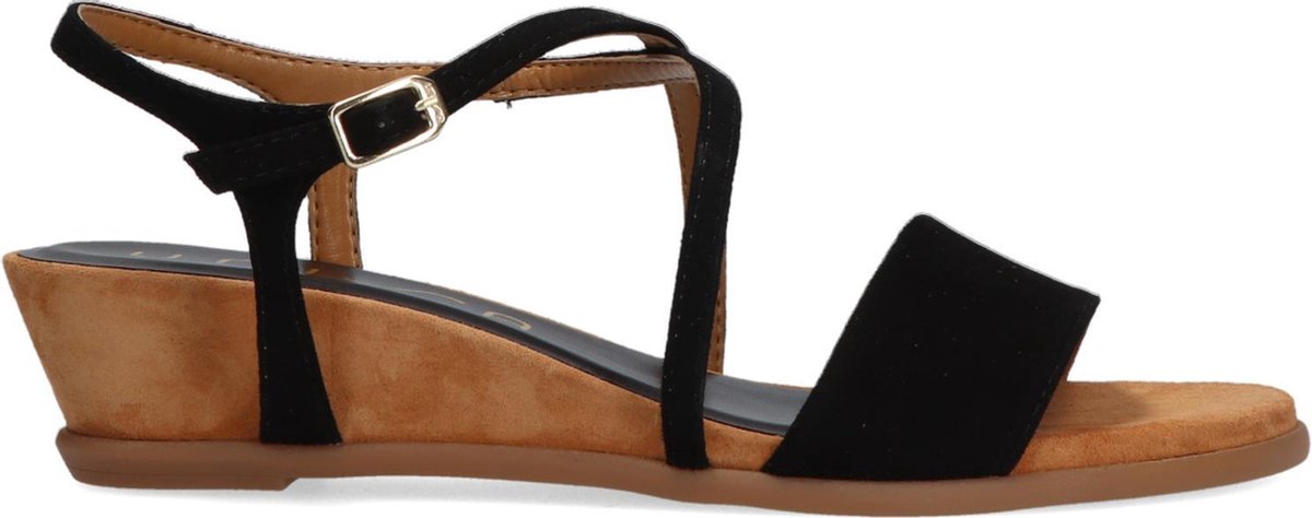 Unisa Bakiosin Sandalen - Met Sleehak - Dames - Zwart - Maat 40