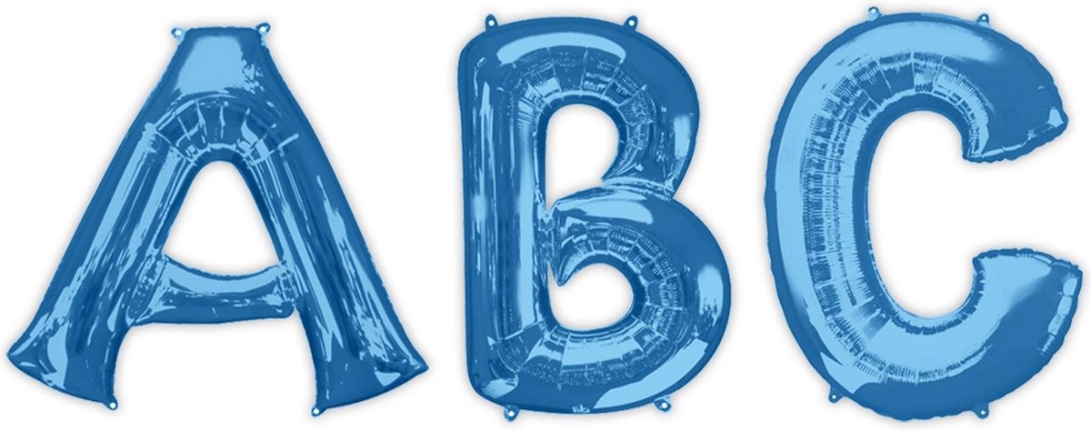 Blauwe aluminium letter ballon - Feestdecoratievoorwerp