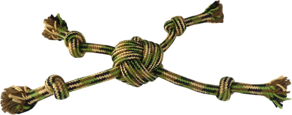 Geweven touwbal met 4 knopen 38cm 155-165gr