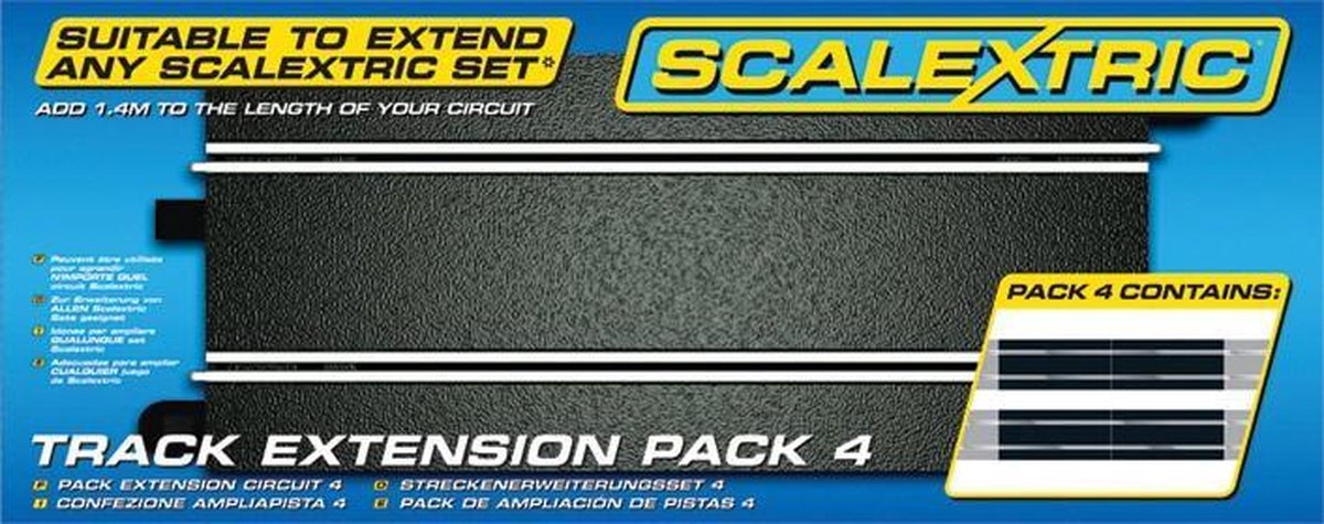 Scalextric - Track Extension Pack 4 4 X Standard Straights (Sc8526)