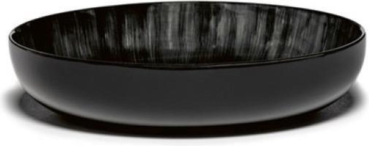 Serax Ann Demeulemeester Dé hoog bord D18.5cm off white/black varC