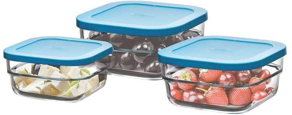 Pasabahce-Gourmet voorraadbakken glas (3X)