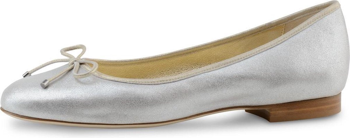 Zilveren Ballerina's – Dames Instappers – Mat Suède – Lederen Zool – Werner Kern Kyle – Maat 37