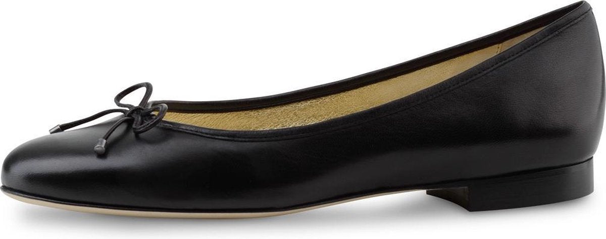 Dames Ballerina's van Zwart Nappaleer – Klassieke Instappers – Met Strikje – Ballerina Schoenen – Werner Kern Clara – Maat 37