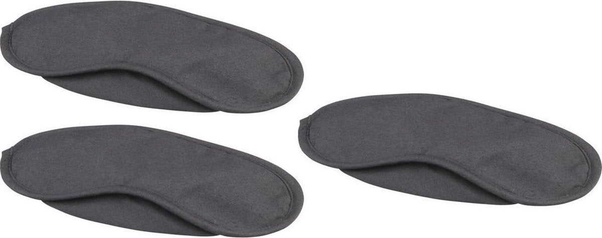 3x stuks zwart verduisterend oogmasker met 2 banden - Slaapmaskers/Reismaskers - Handig voor op reis/vakantie