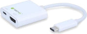 Techly IADAP USB31-HU31 tussenstuk voor kabels USB type C HDMI/USB C Wit