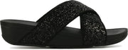FitFlop  Vrouwen Slippers -  Lulu slide glitte - Zwart - Maat 42