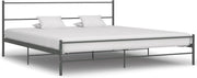 Bedframe metaal grijs 200x200 cm