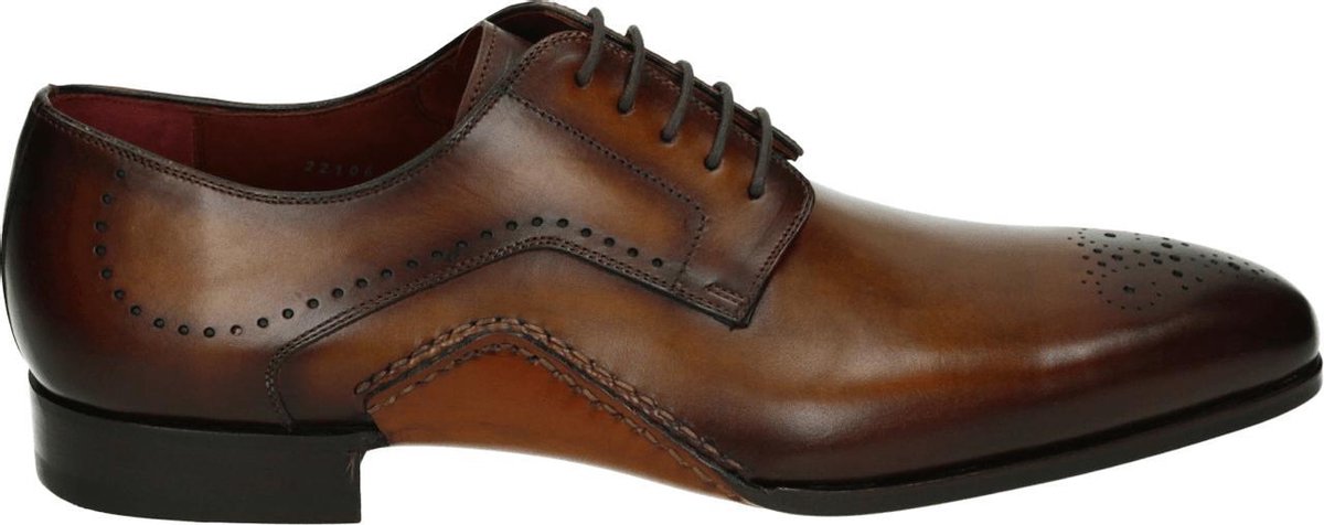 Magnanni 22106 - Volwassenen Heren veterschoen - Kleur: Cognac - Maat: 42.5
