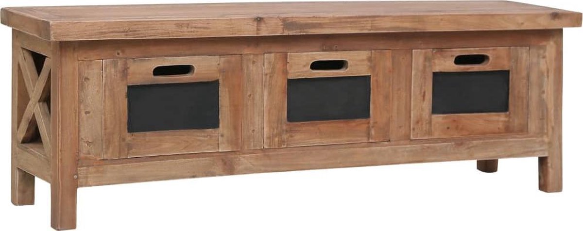 Tv-meubel met 3 lades 120x30x40 cm massief mahoniehout