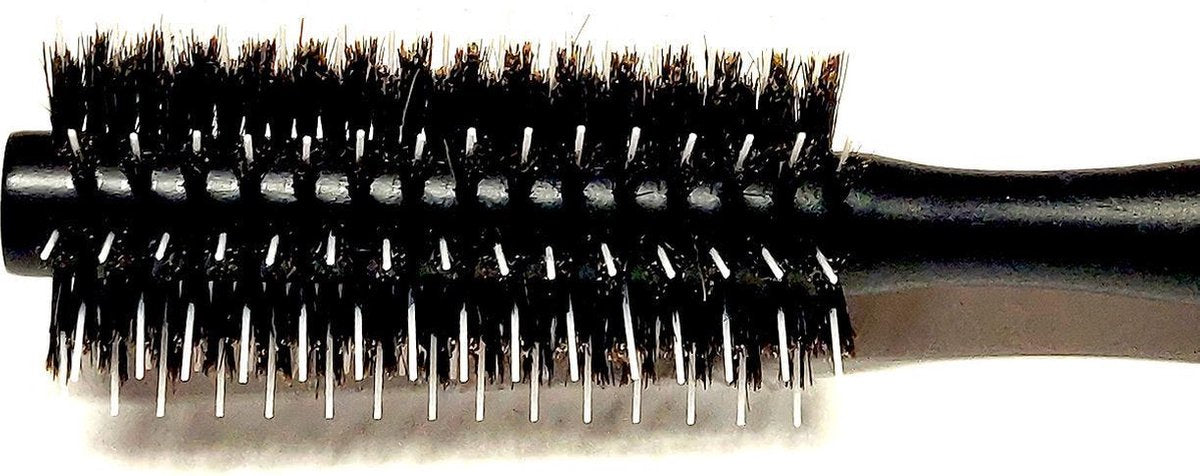Rojafit Echt Haren Haarborstel versterkt met nylonfiber pennen- Föhnborstel - Hout - 24 cm Ø 5
