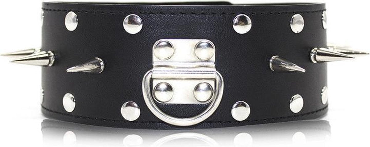Brede collar met spikes