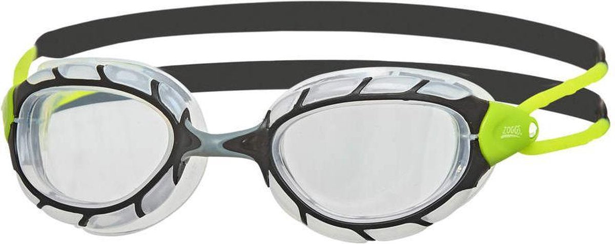 Zoggs Predator Zwembril Black Green - Clear Small Fit