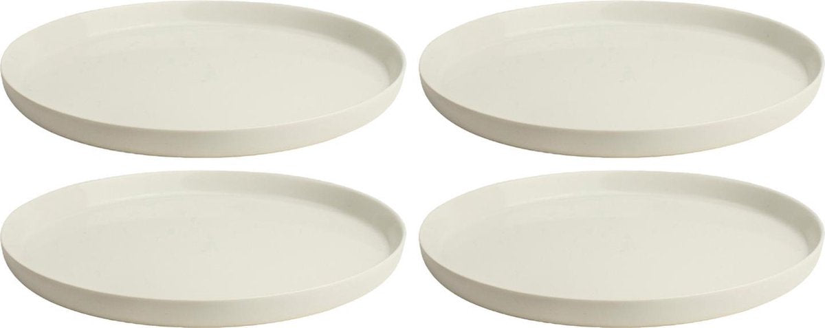 Bord Ø 26x2cm Wit - set 4 stuks