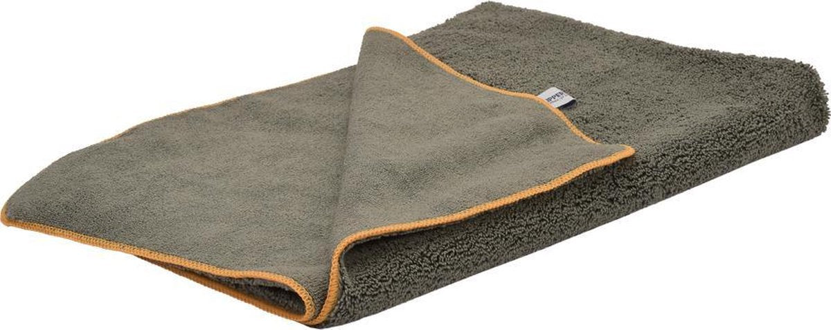 Autodroogdoek Microvezel - 90 x 60cm - Grijs/Goud Afgeboord