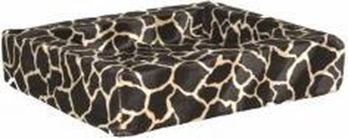 Topmast Loungemand Hondenmand  Teddystof opstaande rand-Giraffe 120x100cm