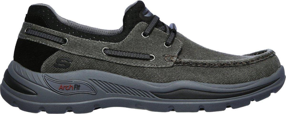 Skechers Arch Fit Motley - Oven Heren Instappers - Black Maat 41