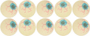 10x Glow in the dark enge decoratie oogballen/ogen van 4 cm voor Halloween - Feestartikelen/versieringen