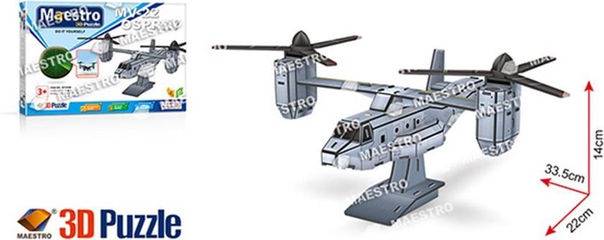 Maestro 3D puzzle MV-22 Osprey vliegtuig