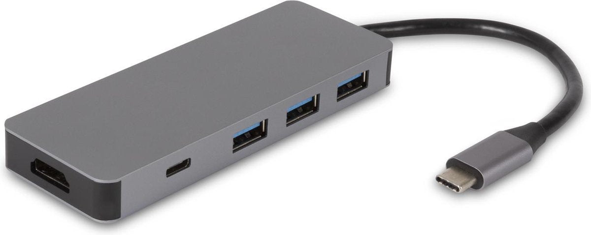 SBVR EV36 | 6 in 1 USB-C Adapter | HDMI en 2* USB-C | Voor o.a. Macbook