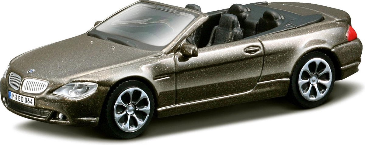 Bburago BMW 645 CI CABRIOLET 2008 bruin metalic schaalmodel 1:43
