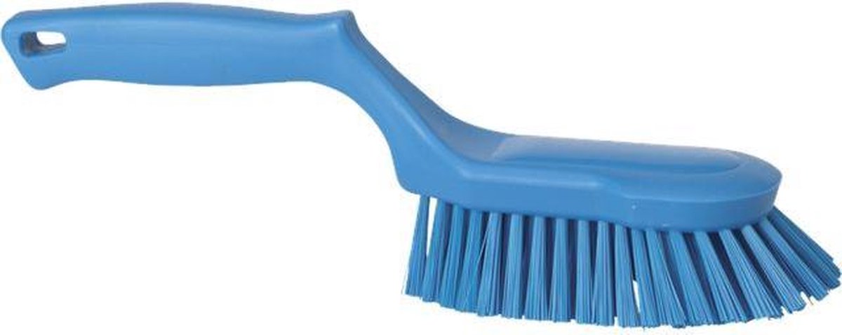 Vikan ergonomische handborstel universeel harde vezel blauw