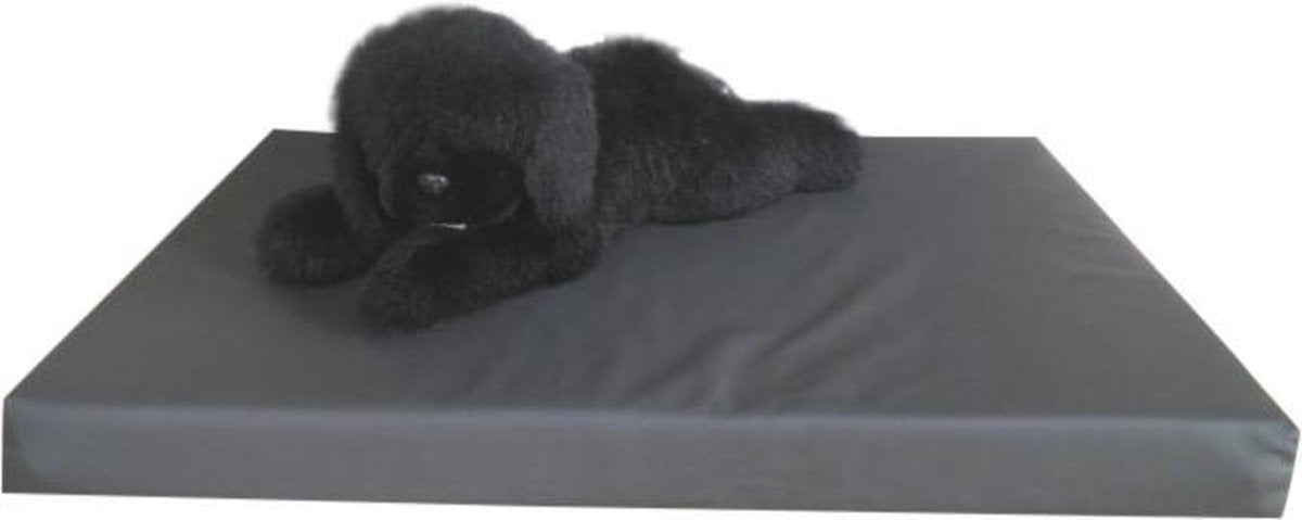 Benchkussen Leatherlook antraciet 120x75cm