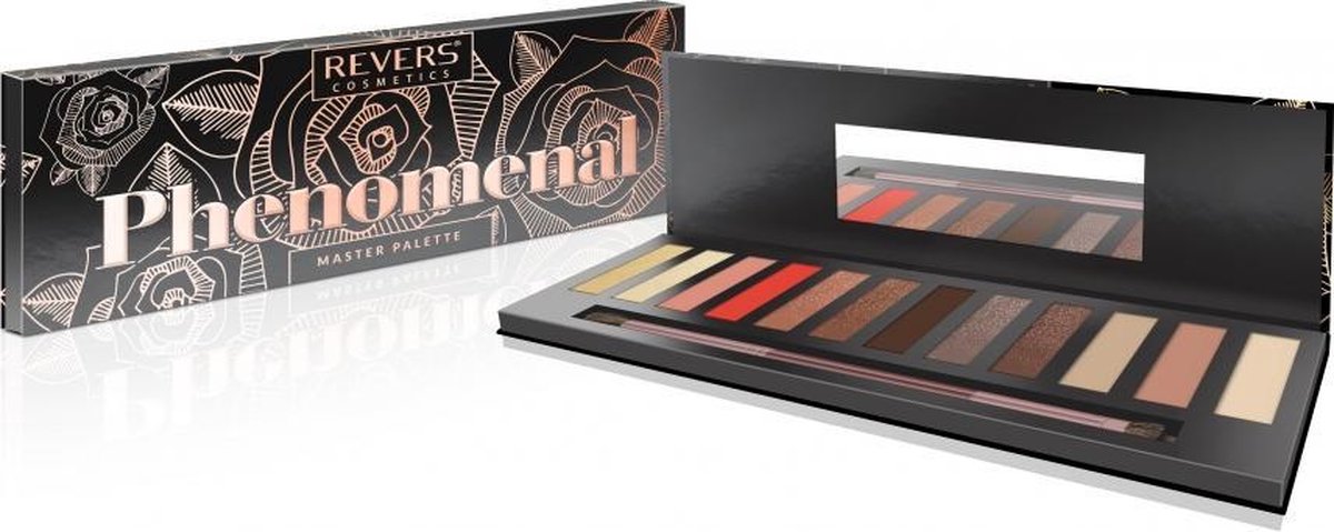REVERS® Phenomenal 12 Colour Master Eyeshadow Palette Black