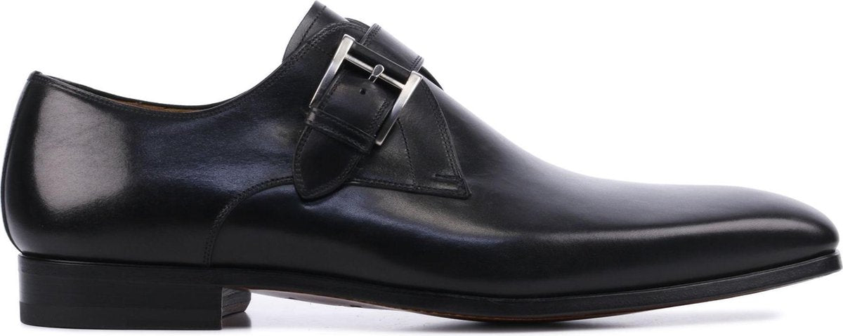 Magnanni Mannen Leren Gespschoenen / Herenschoenen / Instapper 15477 - Zwart - Maat  42.5