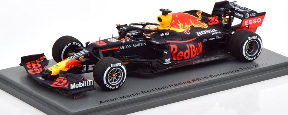 Aston Martin Red Bull Racing RB16 F1 Test Barcelona 2020 Max Verstappen 1-43 Spark ( Resin )
