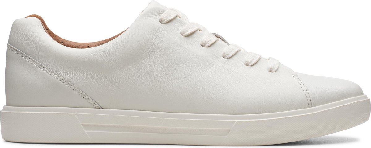 Clarks Un Costa Lace Heren Sneakers - White Leather - Maat 43