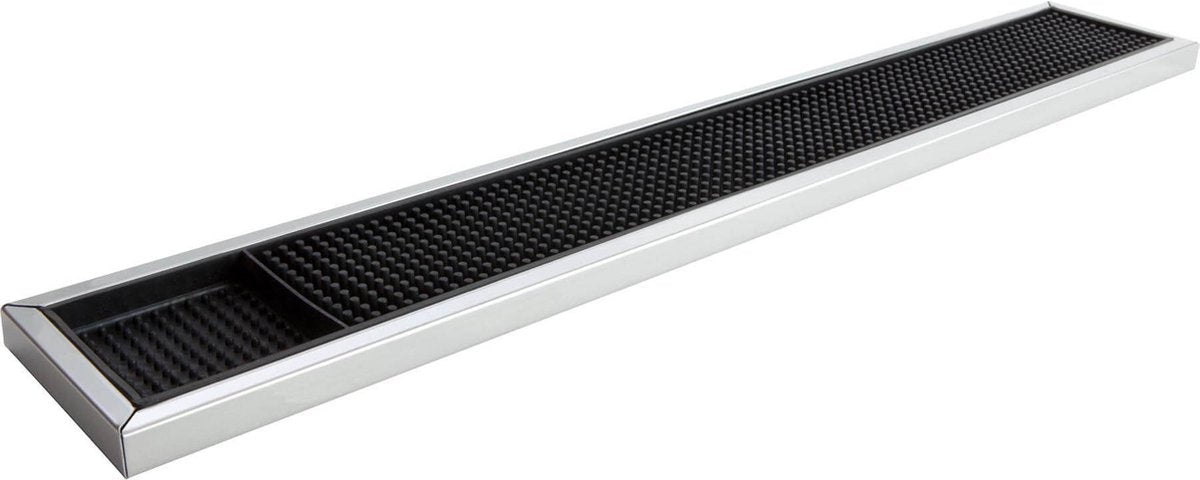 Barmat van rubber met RVS rand