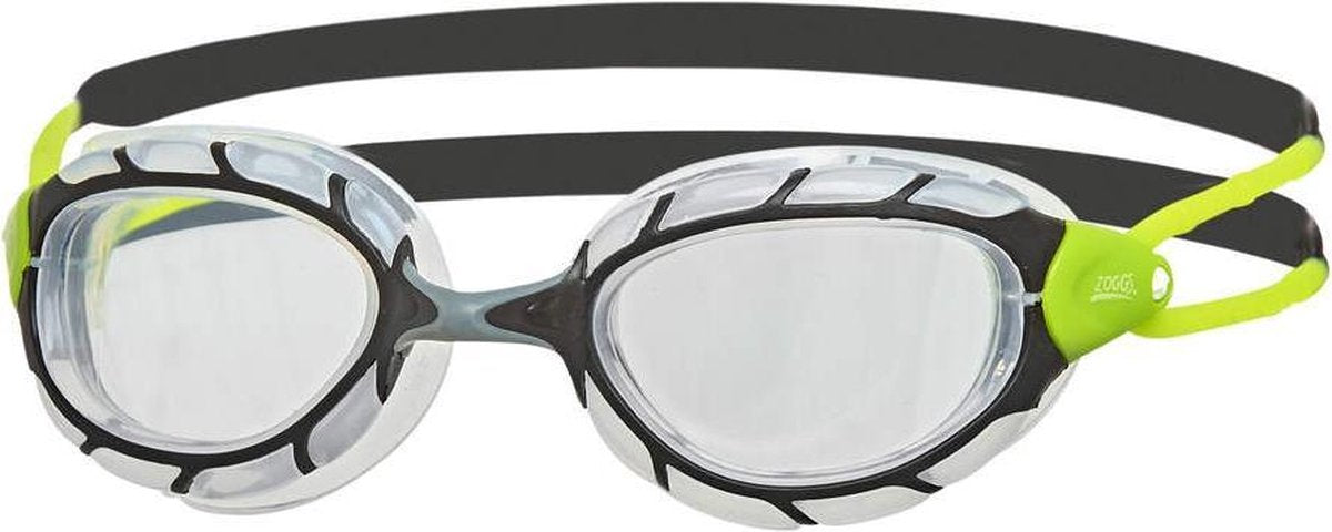 Zoggs Predator Zwembril Black Green - Clear Regular Fit
