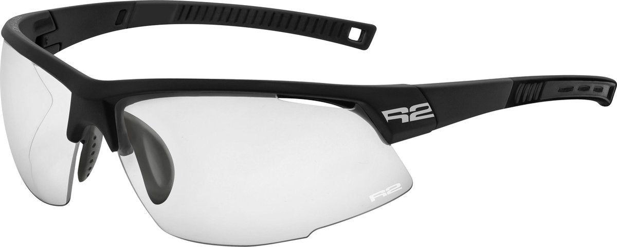R2 Racer Fietsbril - Sport Zonnebril - Meekleurende Glazen Zwart